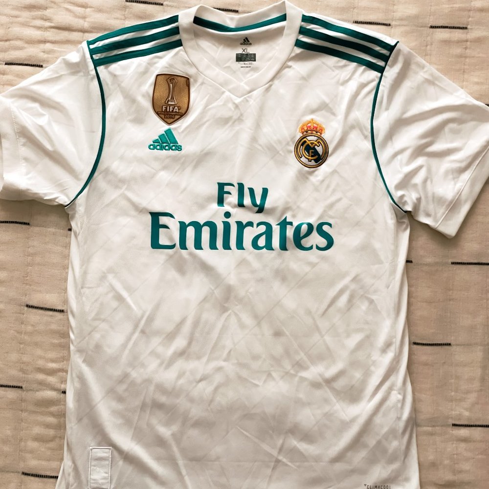 XL Adidas Real Madrid Home Soccer Jersey 2017/2018 - G.BALE No.7